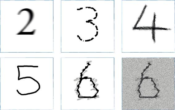 自己的手写数字与噪声测试样本