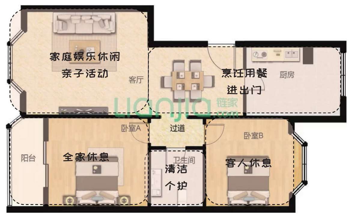 ▲图6-12a 服务案例 根据早餐规划的厨房