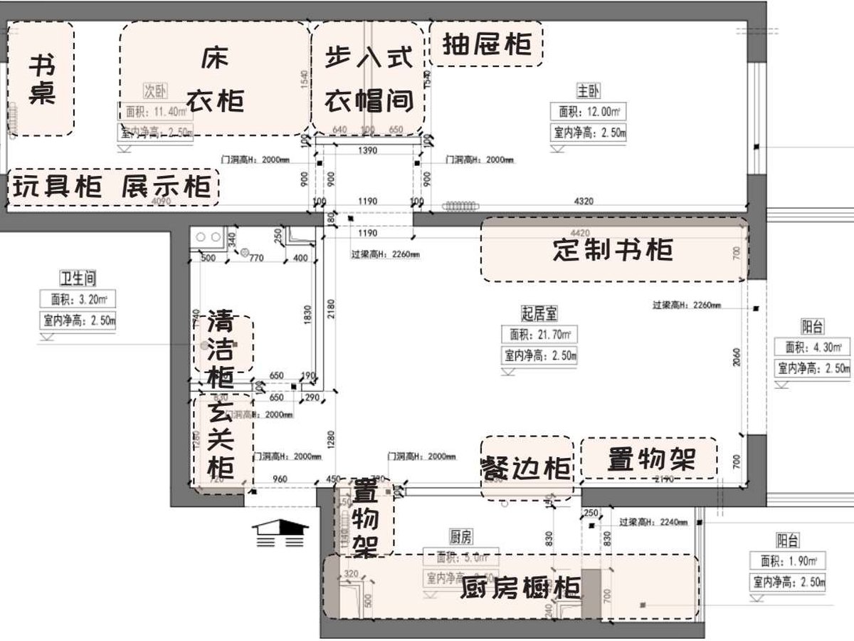 ▲图6-25 在衣柜高处收纳被子
