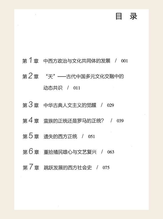 目录上半：从共同体到文艺复兴