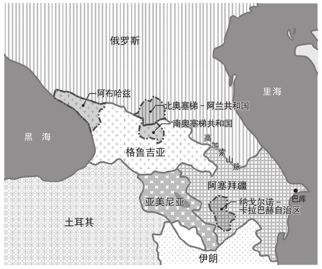 东西走向的山脉，分断出南北高加索
