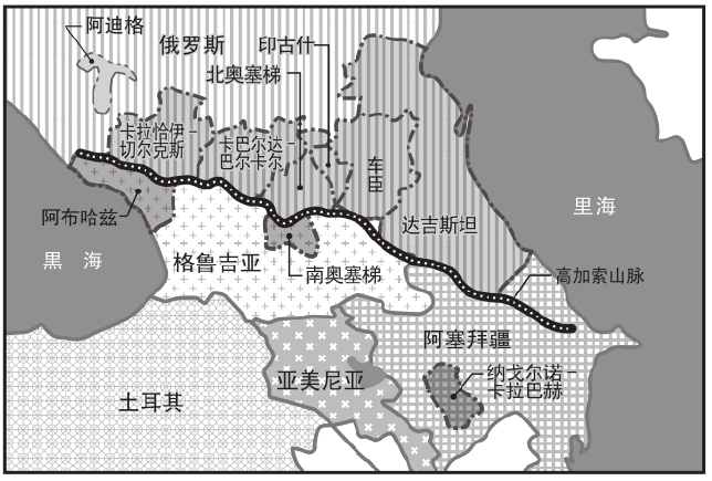 北高加索的七个俄罗斯共和国——车臣人的居住地