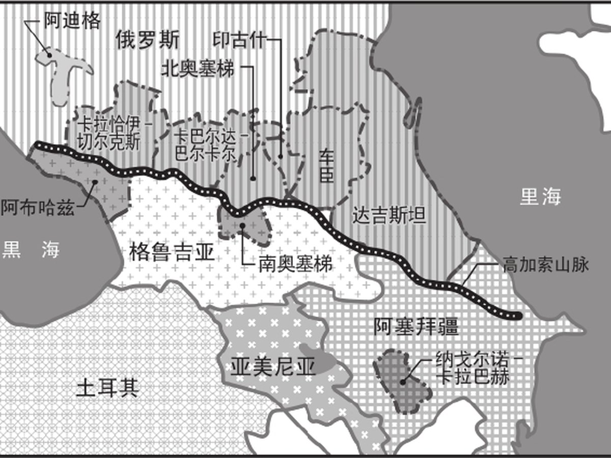 北高加索的七个俄罗斯共和国——车臣人的居住地