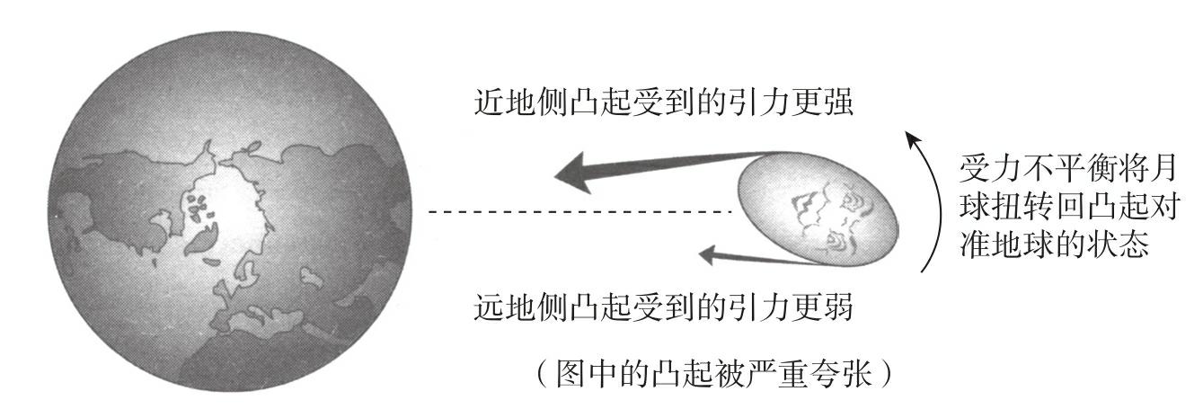 图4-2 月球绕地球公转受力图