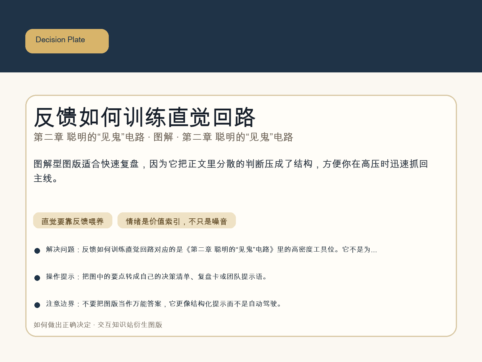 反馈如何训练直觉回路