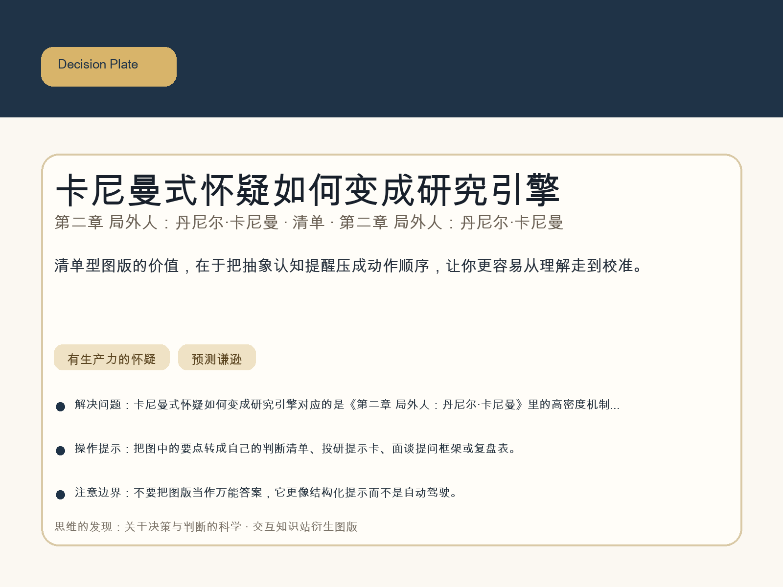 卡尼曼式怀疑如何变成研究引擎