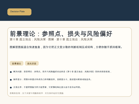 前景理论：参照点、损失与风险偏好