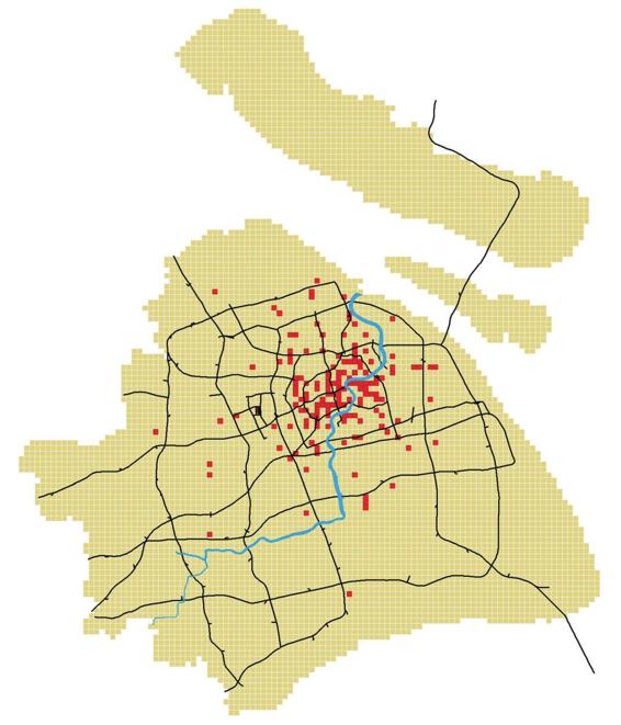 图2-68 栅格轨道交通排名（前150名）