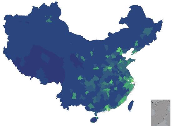 图3-96 全国白富美城市分布