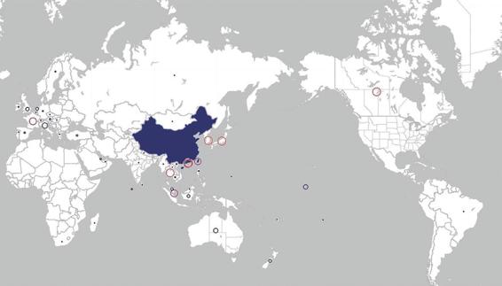 图3-98 白富美出境游目的地分布