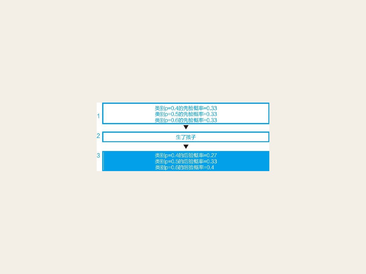 4-7 关于该夫妇类别的贝叶斯更新